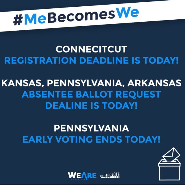 #connecticut #kansas #pennsylvania #arkansas #registertovote #absenteeballot #earlyvoting #vote #mebecomeswe